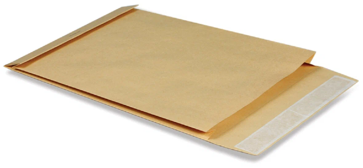 Конверт-пакет крафт А5 175*250*20  б/окна силикон 90гр. 